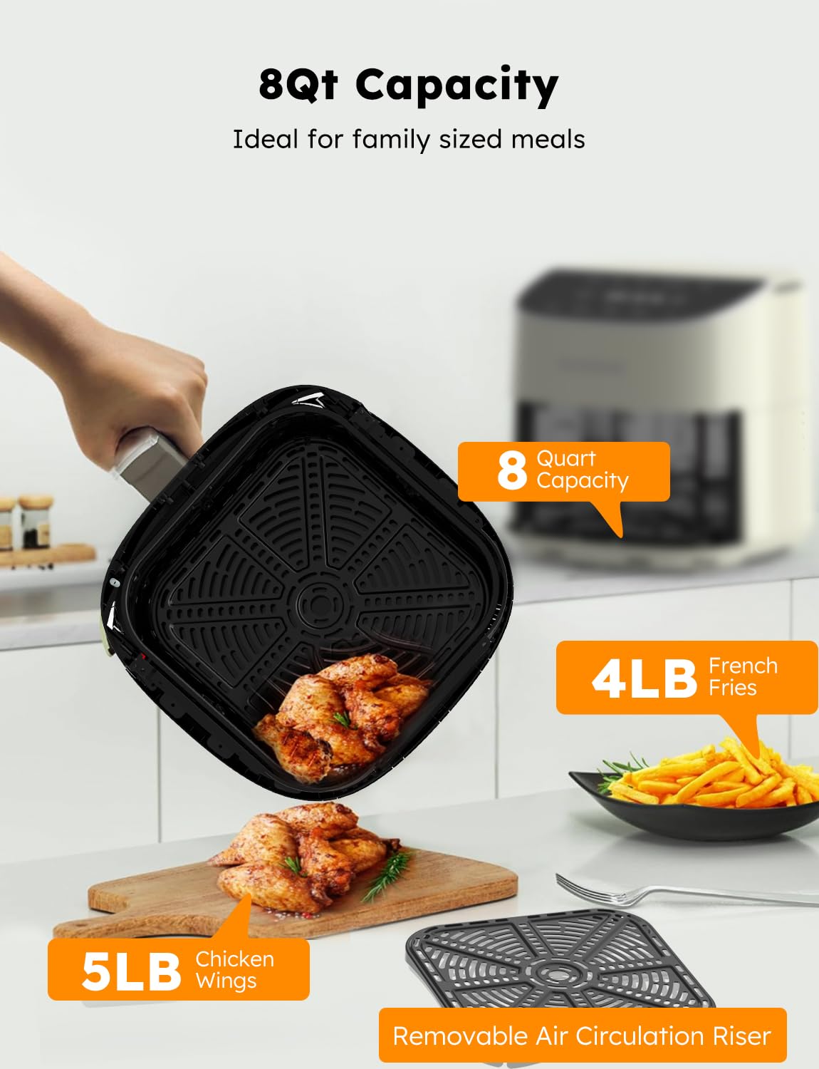 Foto 5 pulgar | Pantalla Táctil Digital Air Fryer Nuwave Brio Plus De 8 Litros Sin Pfas - Venta Internacional.