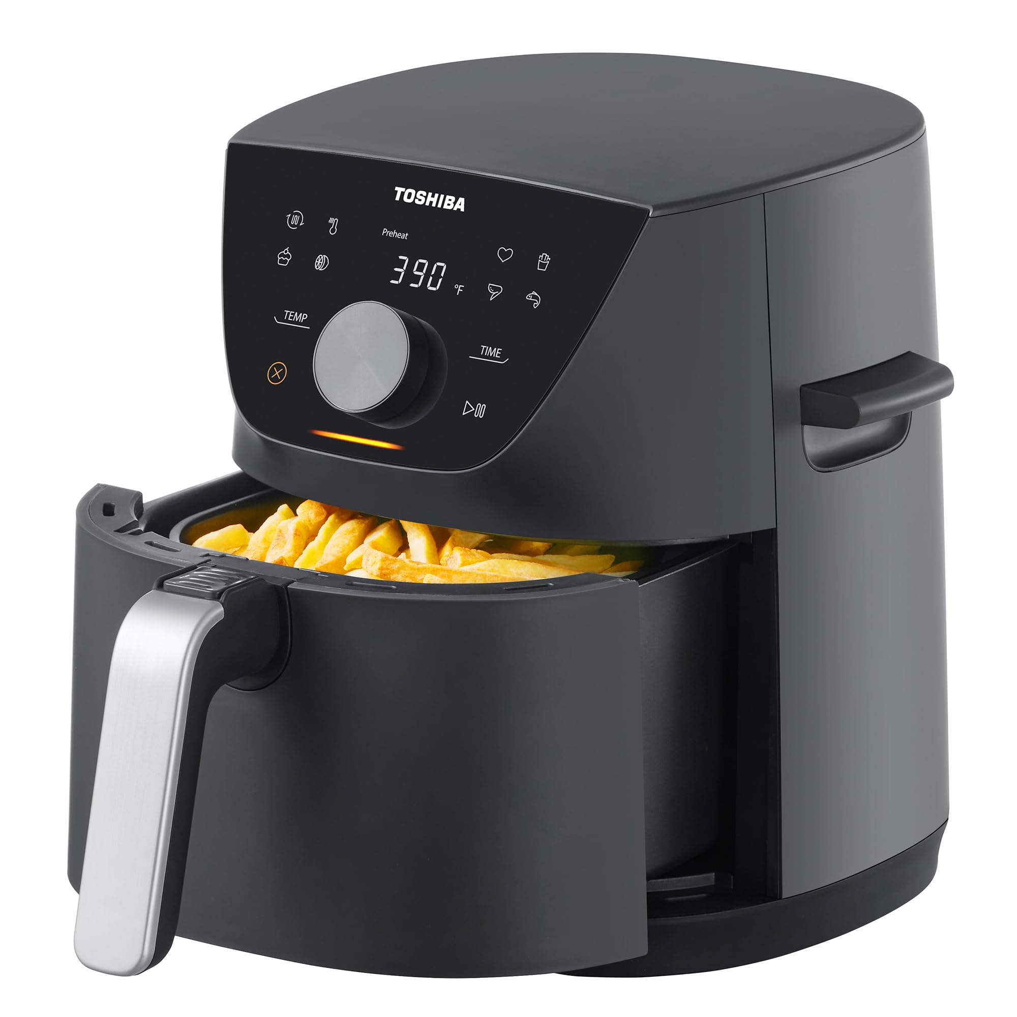 Foto 2 pulgar | Freidora Toshiba 5.5 Qt Con Tecnología Heat-q Con Un 90% Menos De Aceite - Venta Internacional.
