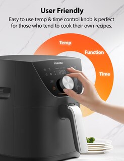 Foto 6 | Freidora Toshiba 5.5 Qt Con Tecnología Heat-q Con Un 90% Menos De Aceite - Venta Internacional.