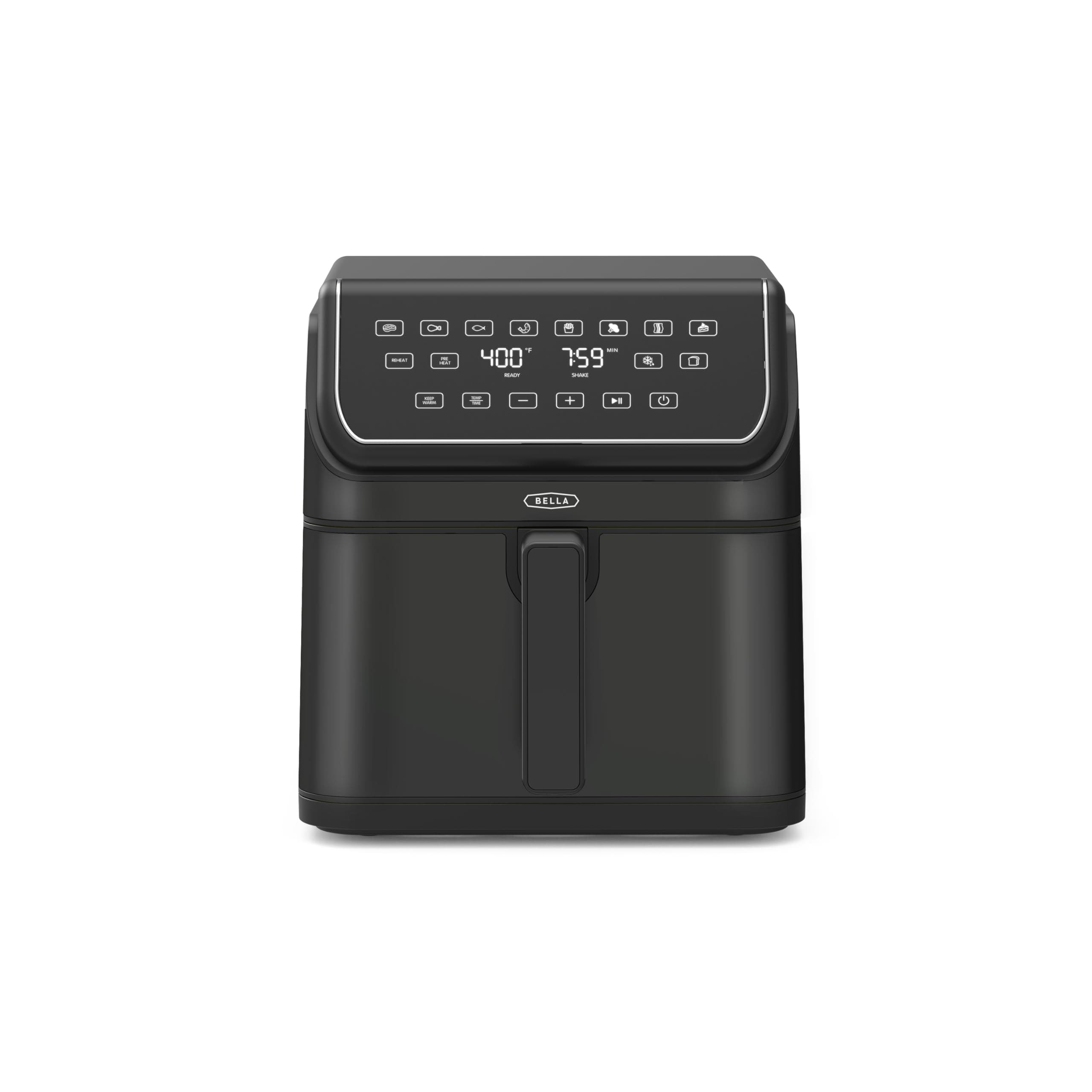 Freidora Bella De 8 Cuartos De Galón Digital Con Tecnología Turbocrisp, Color Negro - Venta Internacional. $3,071