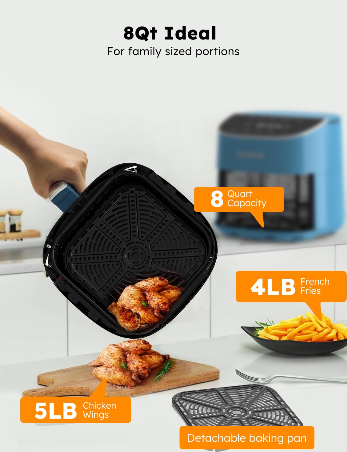 Foto 6 pulgar | Pantalla Táctil Digital Air Fryer Nuwave Brio Plus De 8 Litros Sin Pfas - Venta Internacional.