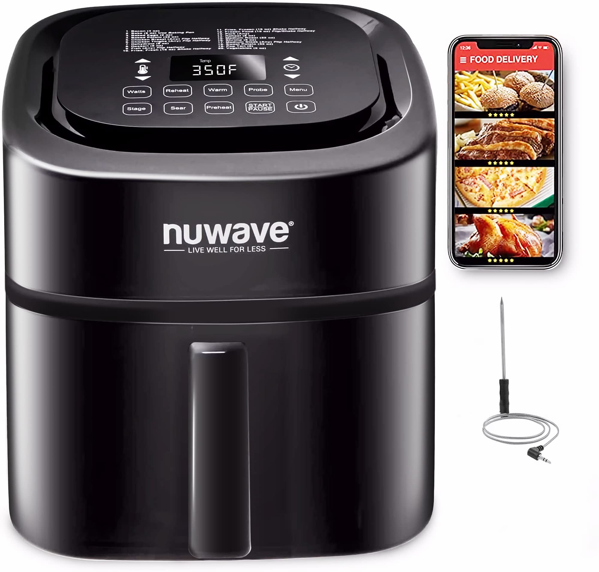 Foto 2 pulgar | Air Fryer Nuwave Brio 8l 1800w 100 Presets - Termómetro Inteligente - Venta Internacional.