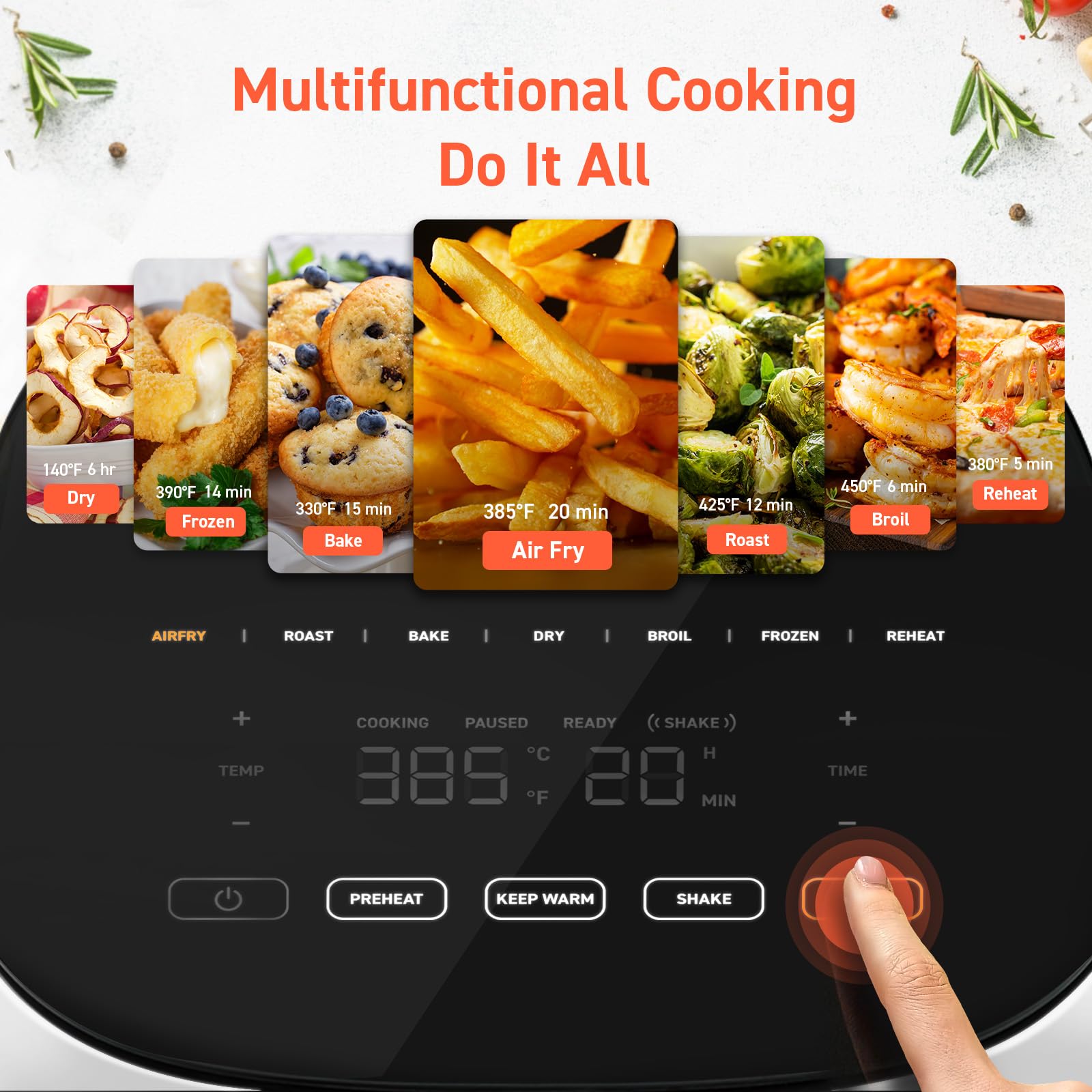 Foto 4 pulgar | Freidora Cosori Air Fryer Pro Le De 5 Cuartos De Galón Con 20 Forros, Color Blanco - Venta Internacional.