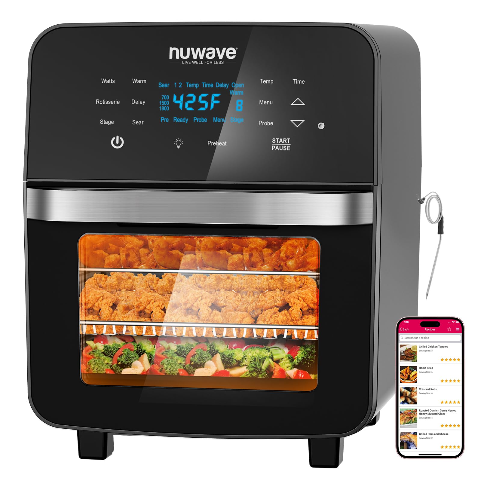 Horno Asador Freidora de aire Nuwave Brio 15.5qt Xl 1800w - Venta Internacional