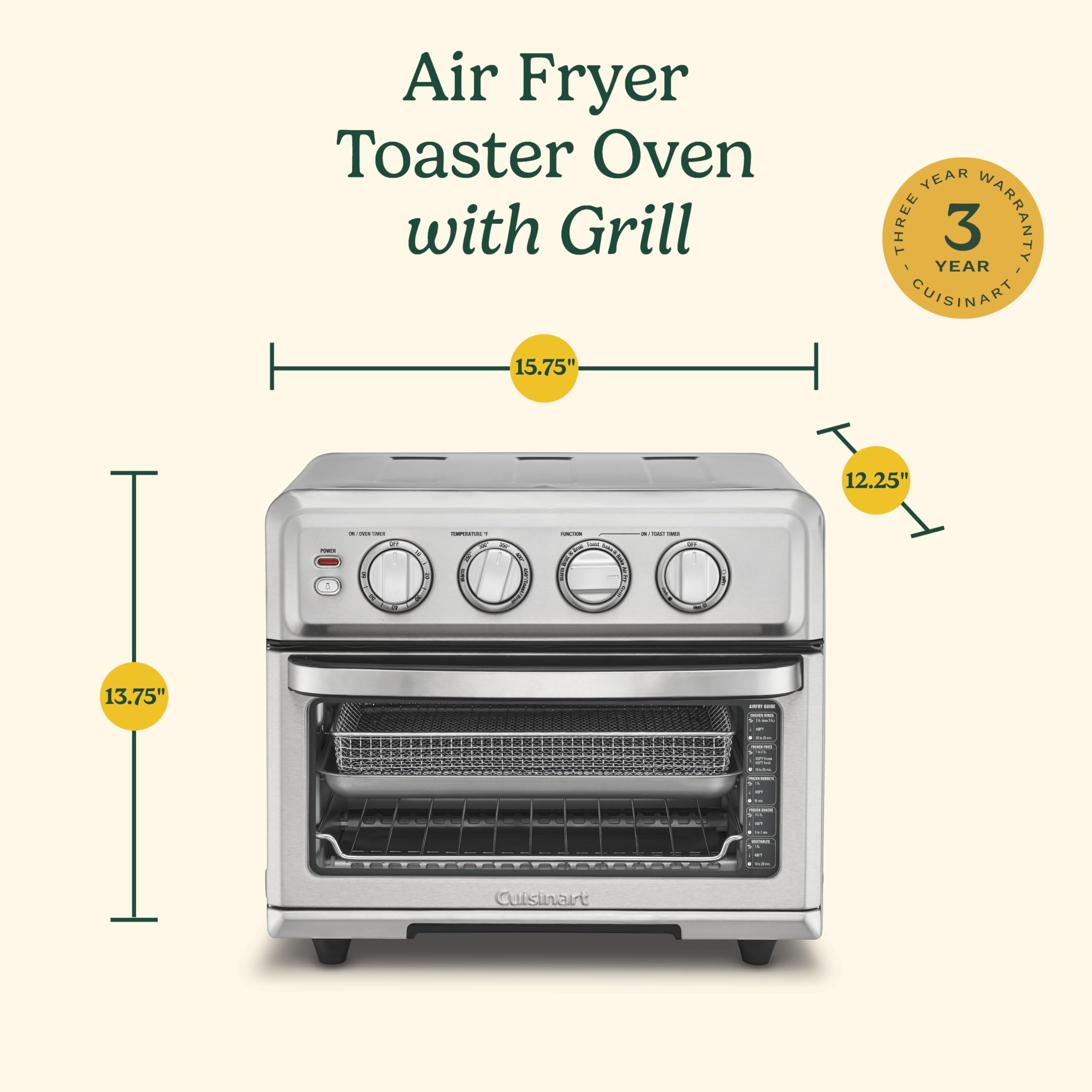 Foto 4 pulgar | Horno Airfryer Cuisinart Toa-70bks con Parrilla Negro 1800 W - Venta Internacional