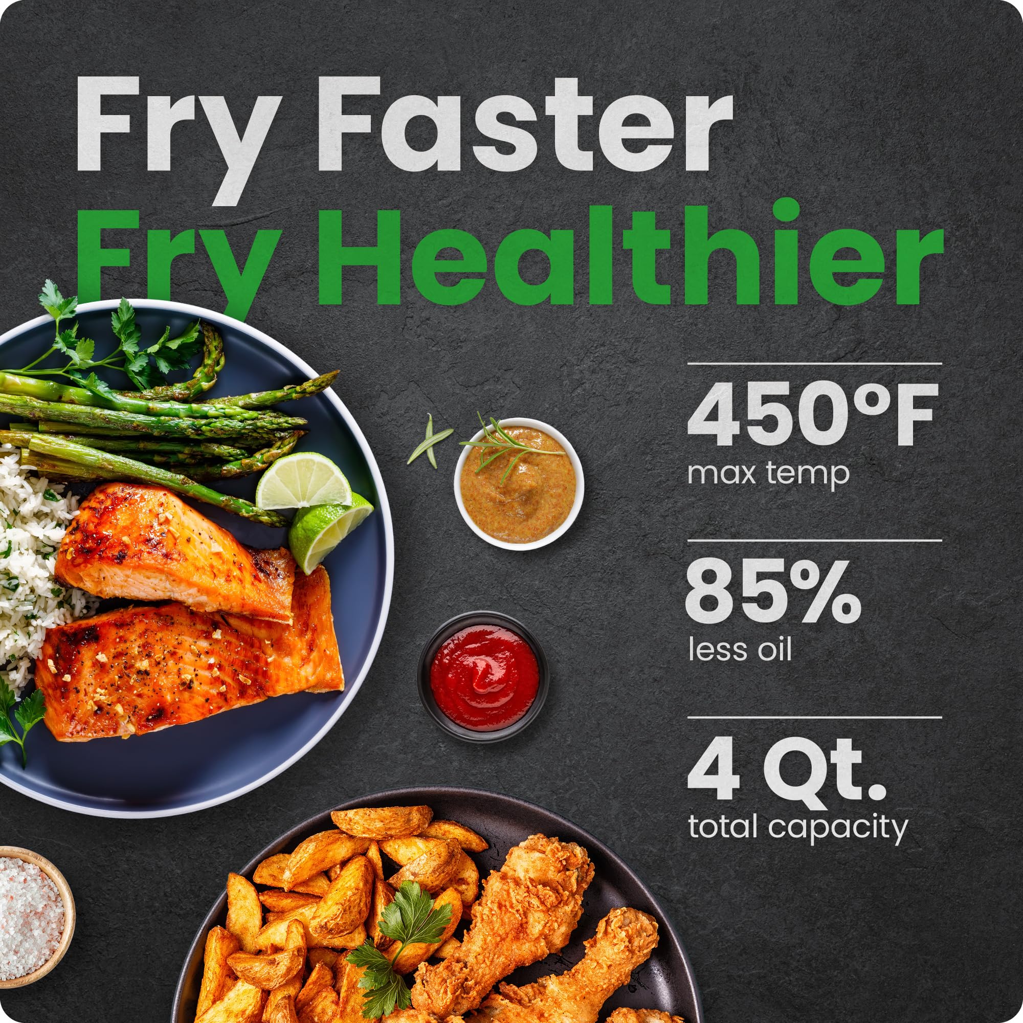 Foto 3 pulgar | Air Fryer Chefman 4 L Tecnología Hi-fry Antiadherente Negro - Venta Internacional