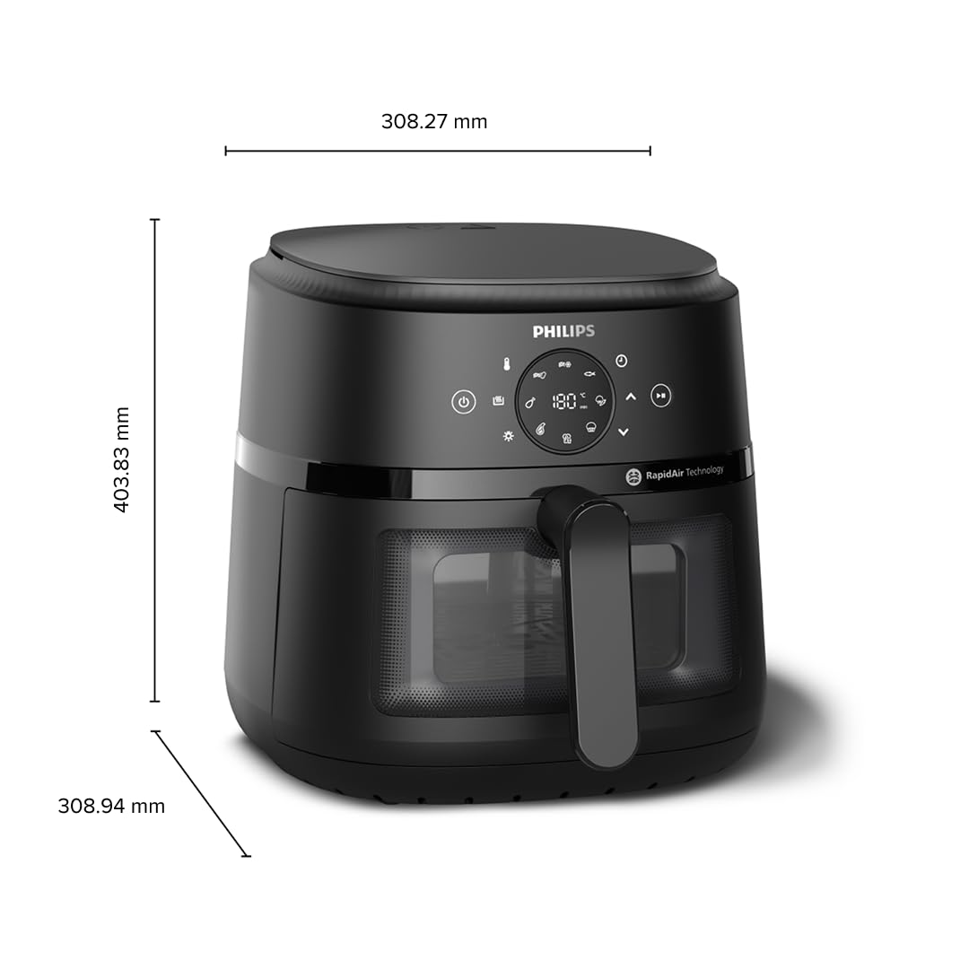 Foto 3 pulgar | Air Fryer Philips Serie 2000 6.2 L 13 en 1 Ventana de Cocción Negra - Venta Internacional