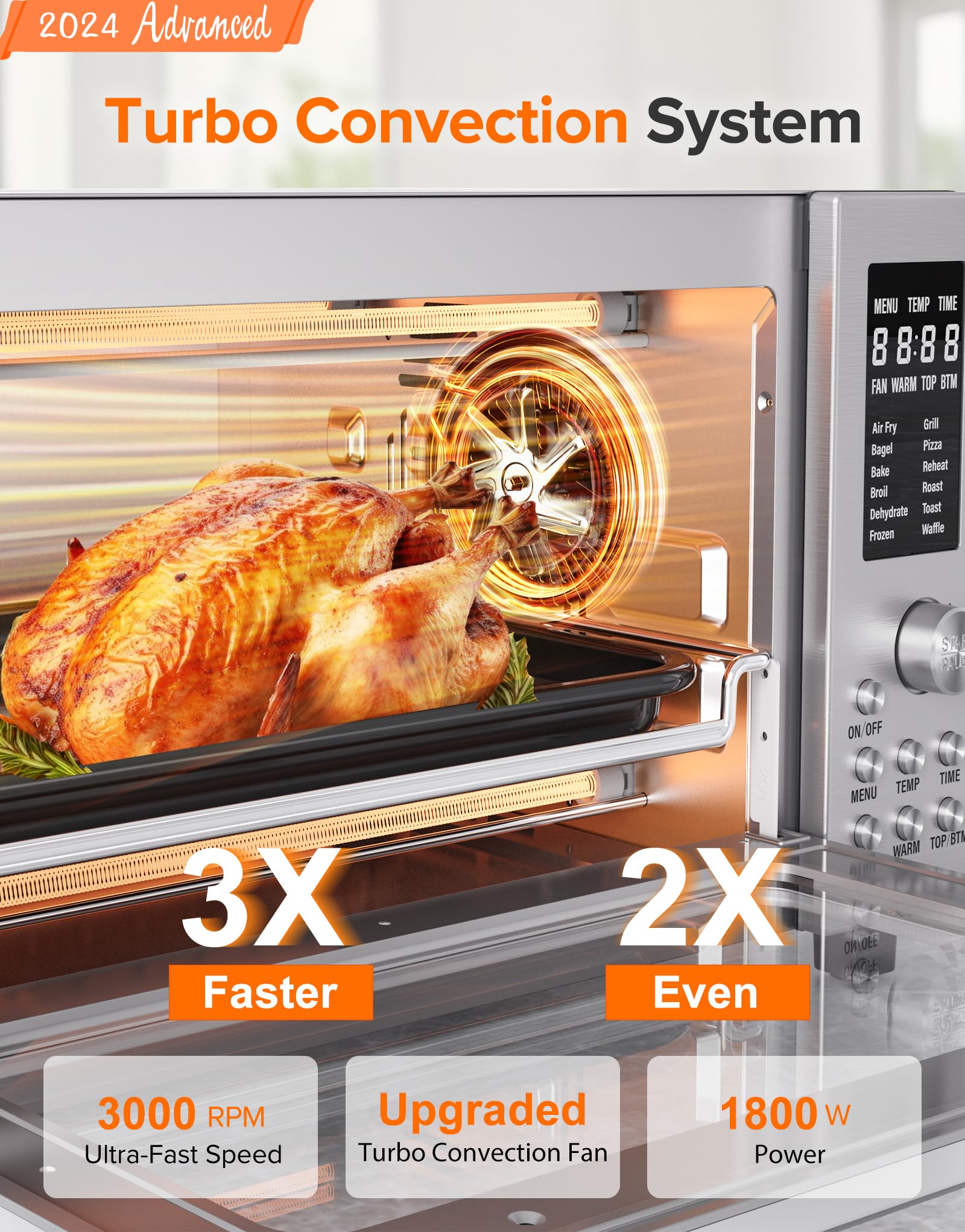 Foto 2 | Combinación de Horno Tostador Y Freidora Nuwave Bravo Pro Smart 21l - Venta Internacional
