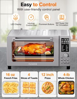 Foto 6 | Combinación de Horno Tostador Y Freidora Nuwave Bravo Pro Smart 21l - Venta Internacional