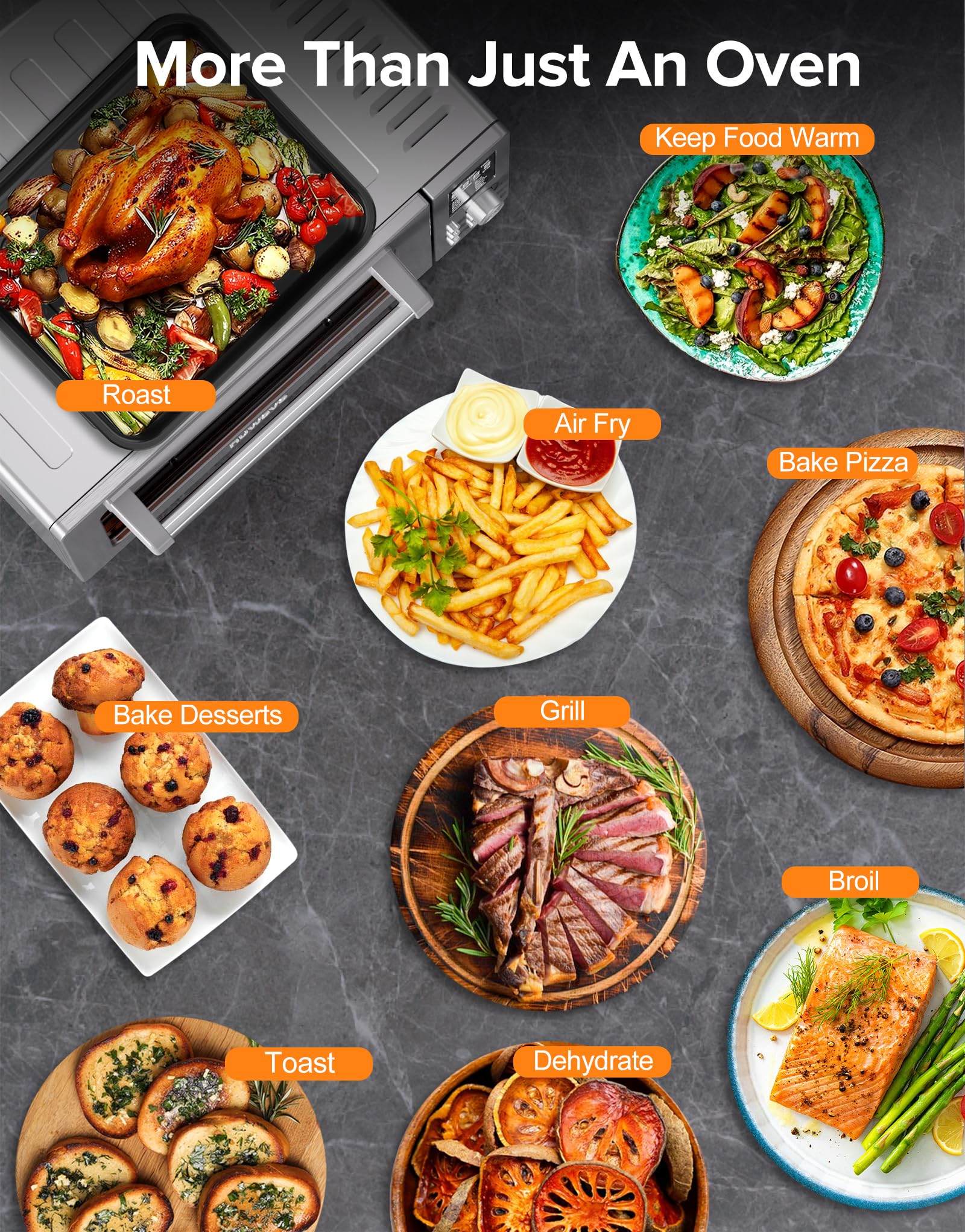 Foto 7 | Combinación de Horno Tostador Y Freidora Nuwave Bravo Pro Smart 21l - Venta Internacional
