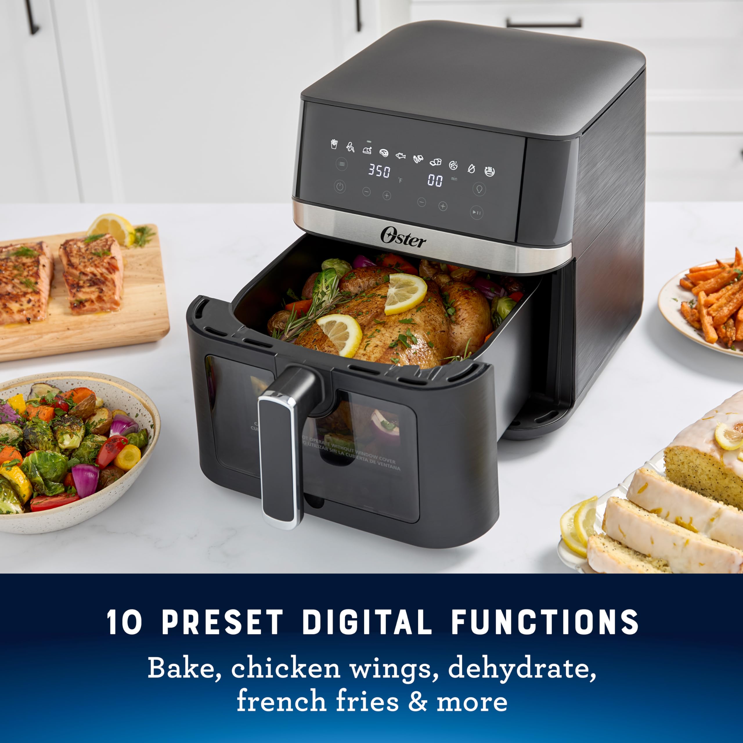 Foto 3 pulgar | Air Fryer Oster Digital 10 Ajustes Preestablecidos Negro - Venta Internacional