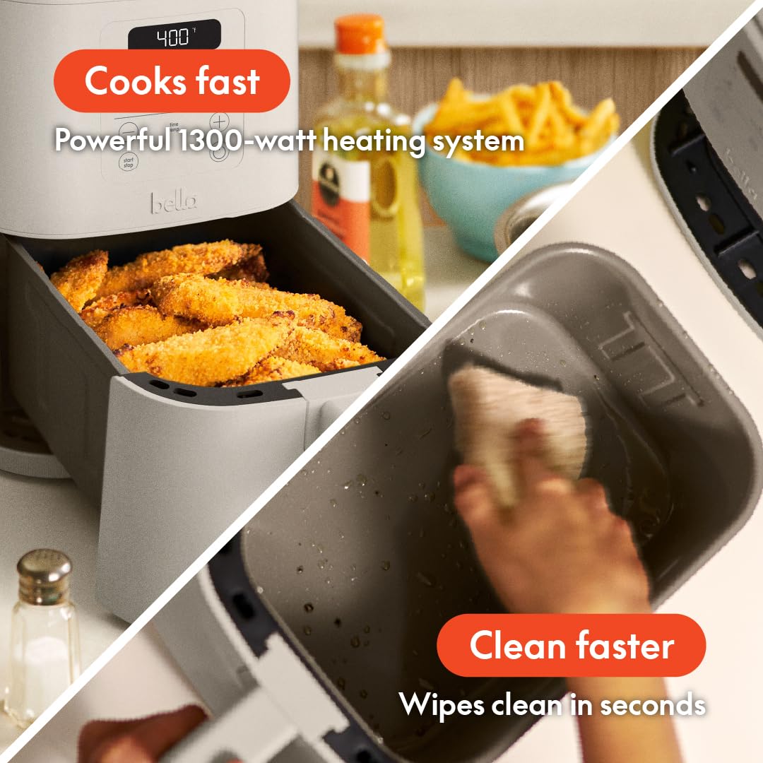 Foto 4 pulgar | Air Fryer Bella 4qt Slim Evergood Cerámica Antiadherente - Venta Internacional