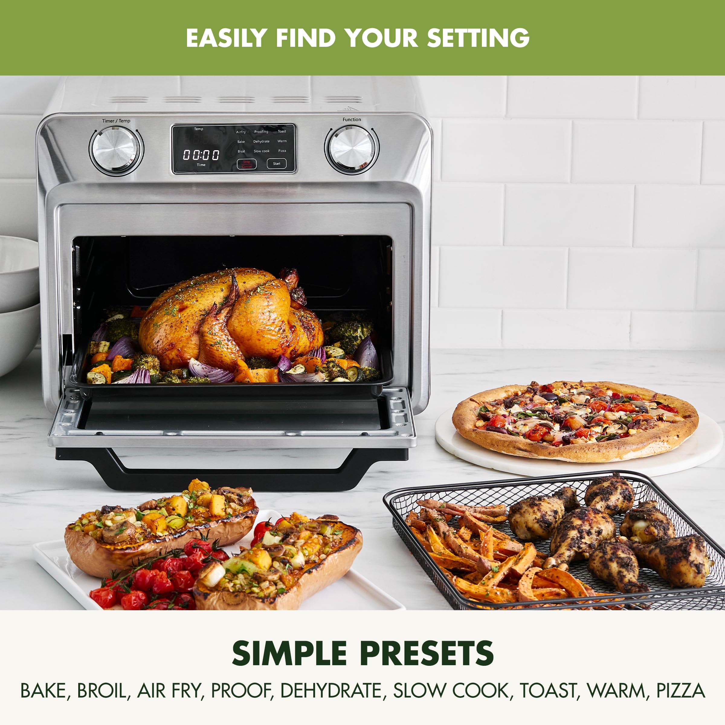 Foto 3 | Horno Air Fry Greenpan Bistro de Acero Inoxidable 9 en 1 - Venta Internacional