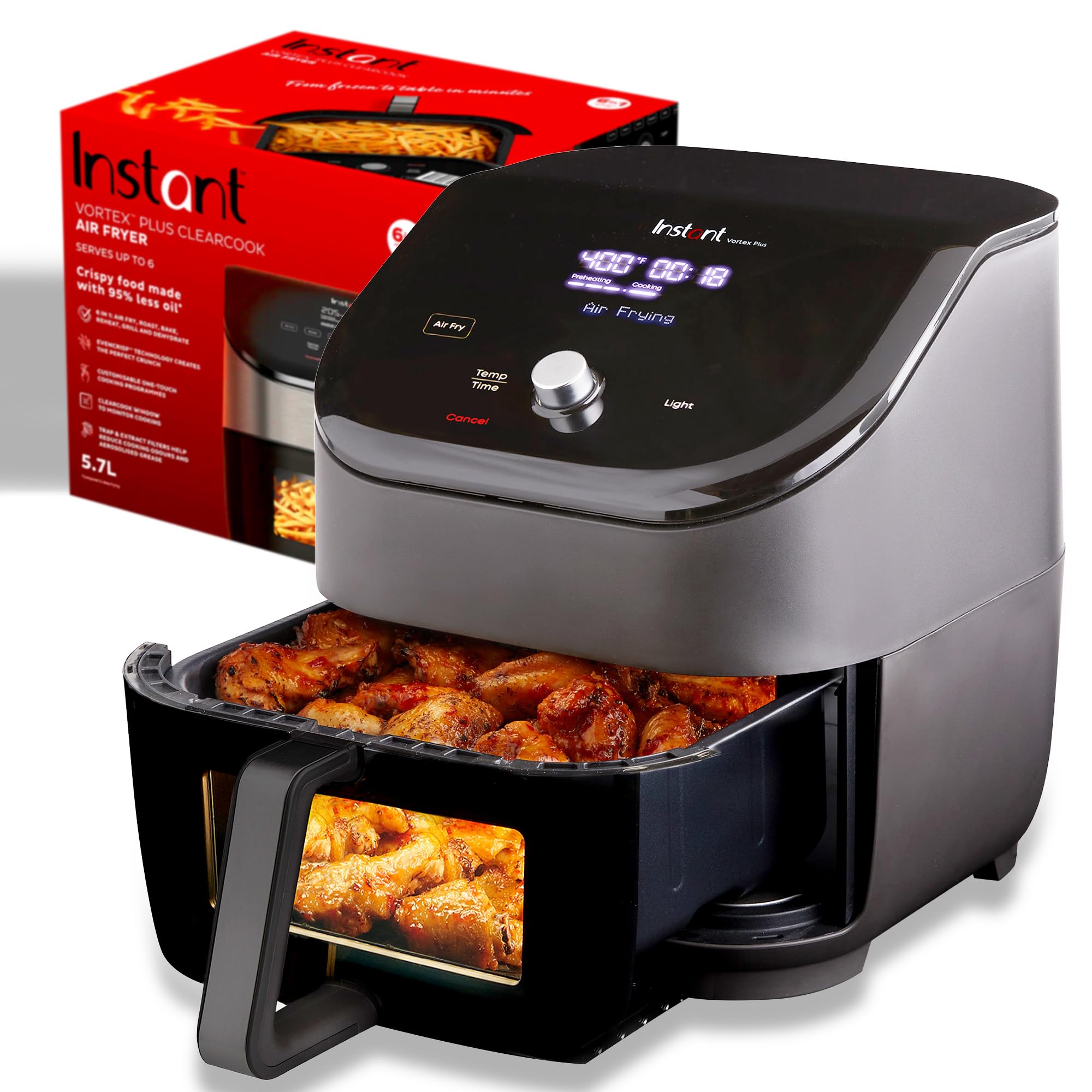Foto 2 pulgar | Air Fryer Instant Pot Vortex Plus 6qt Clearcook Negro - Venta Internacional
