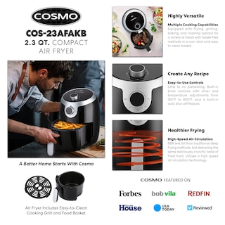 Foto 3 | Freidora de Aire Cosmo 2.3 L 1000 w con Control de Temperatura - Venta Internacional