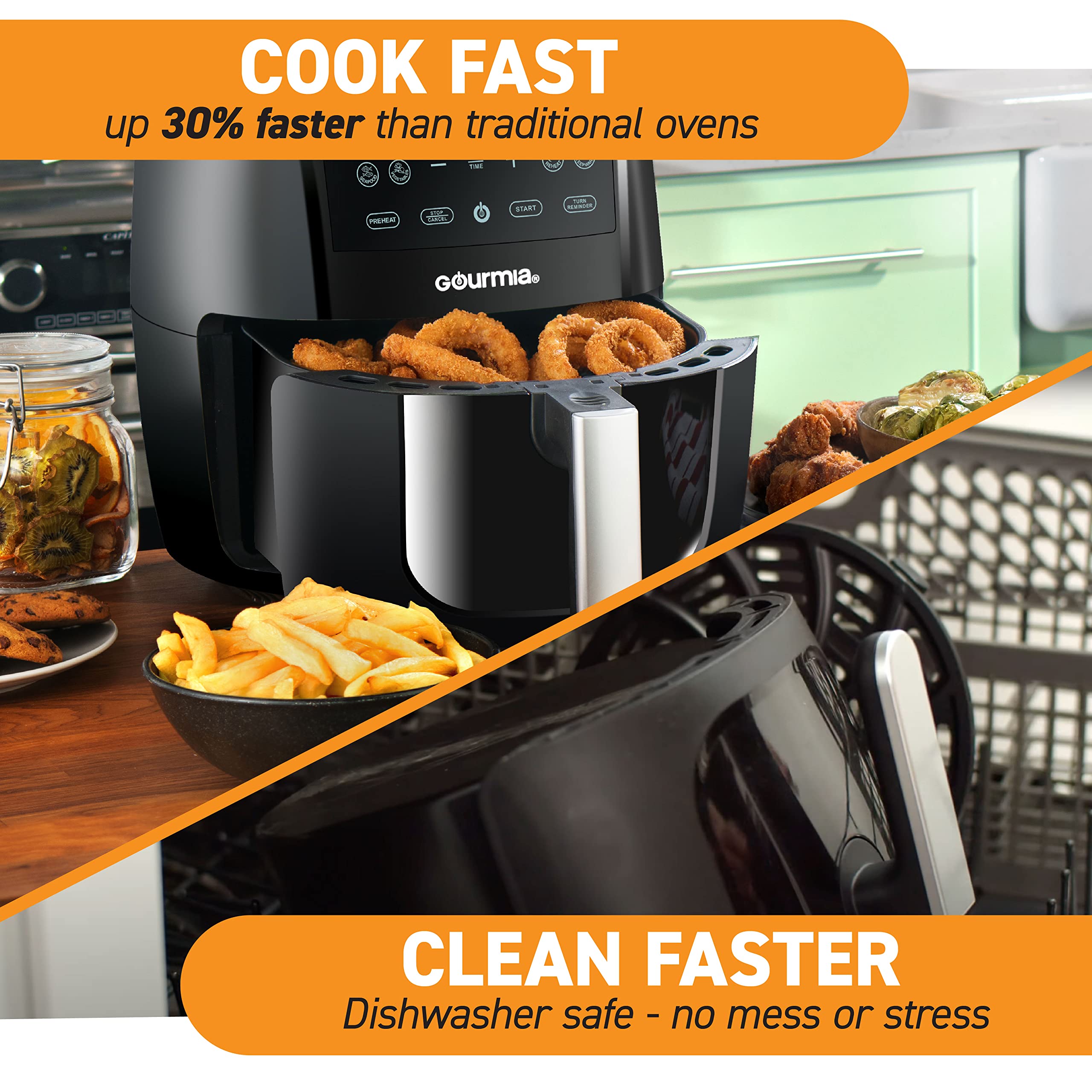Foto 6 pulgar | Horno Air Freyer Gourmia Fry Force Gaf686 6l 1500w Negro - Venta Internacional