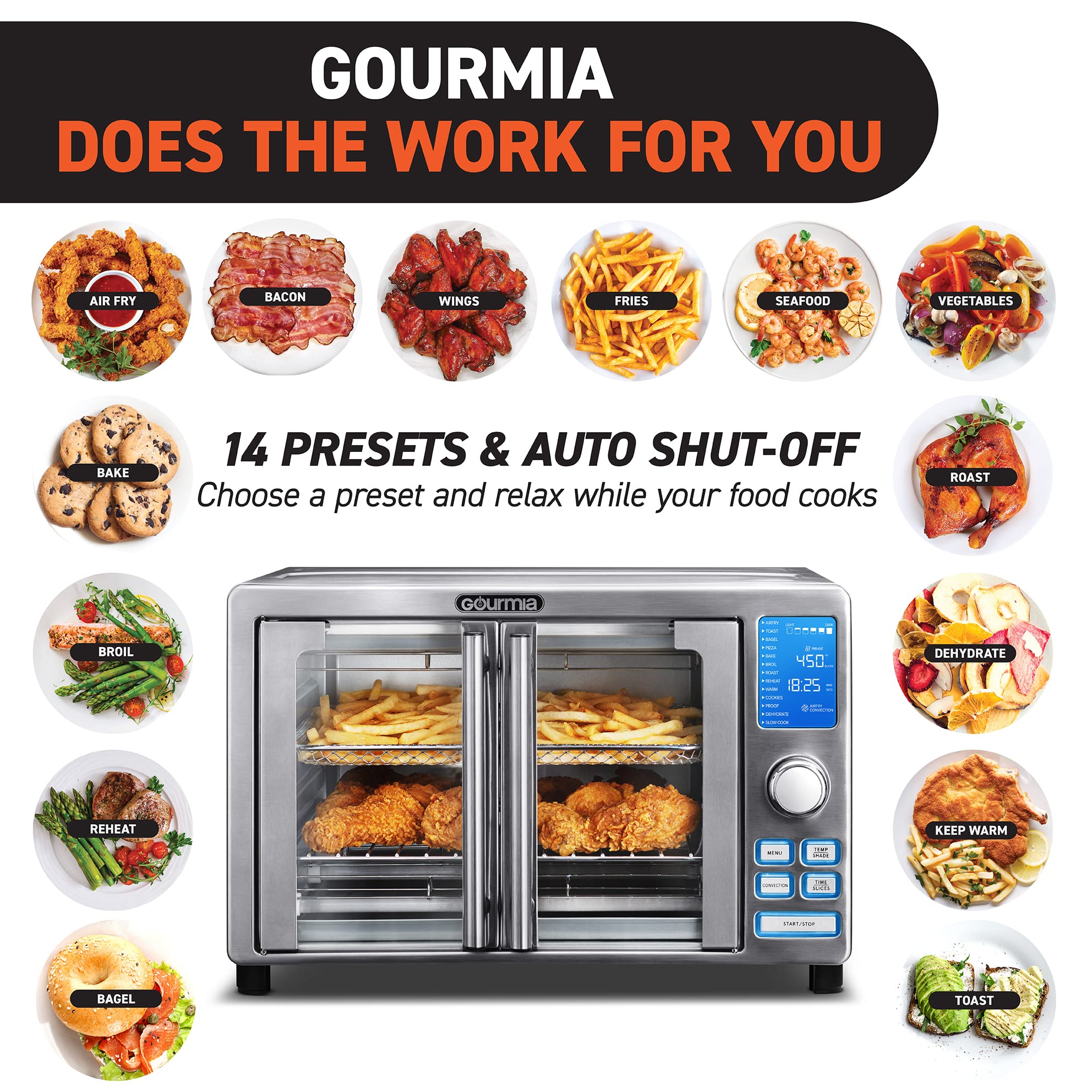 Foto 4 | Horno Tostador Y Freidora Gourmia Gtf7520 - Venta Internacional