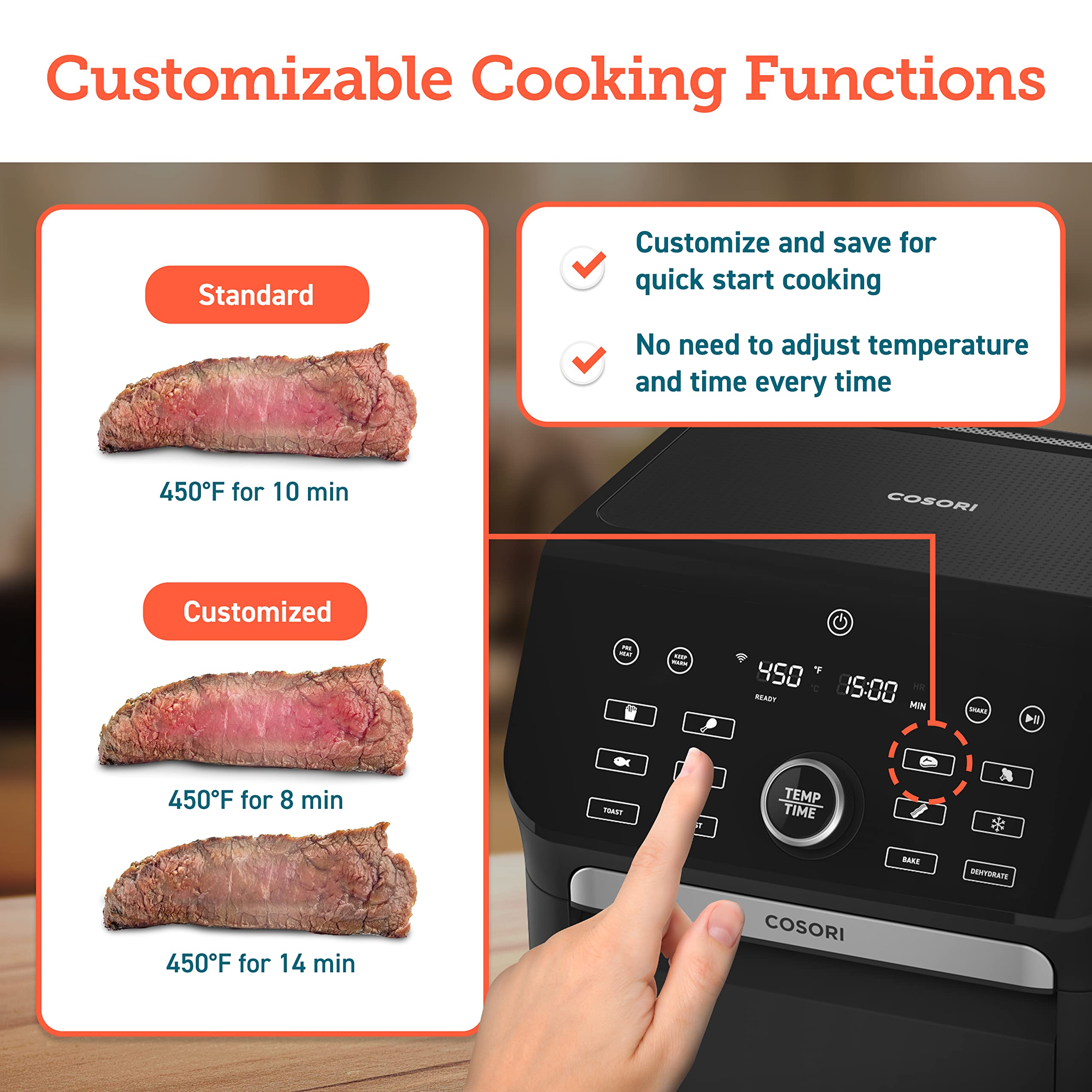 Foto 7 pulgar | Horno Tostador Air Fryer Cosori 10 l 14 en 1 - Venta Internacional