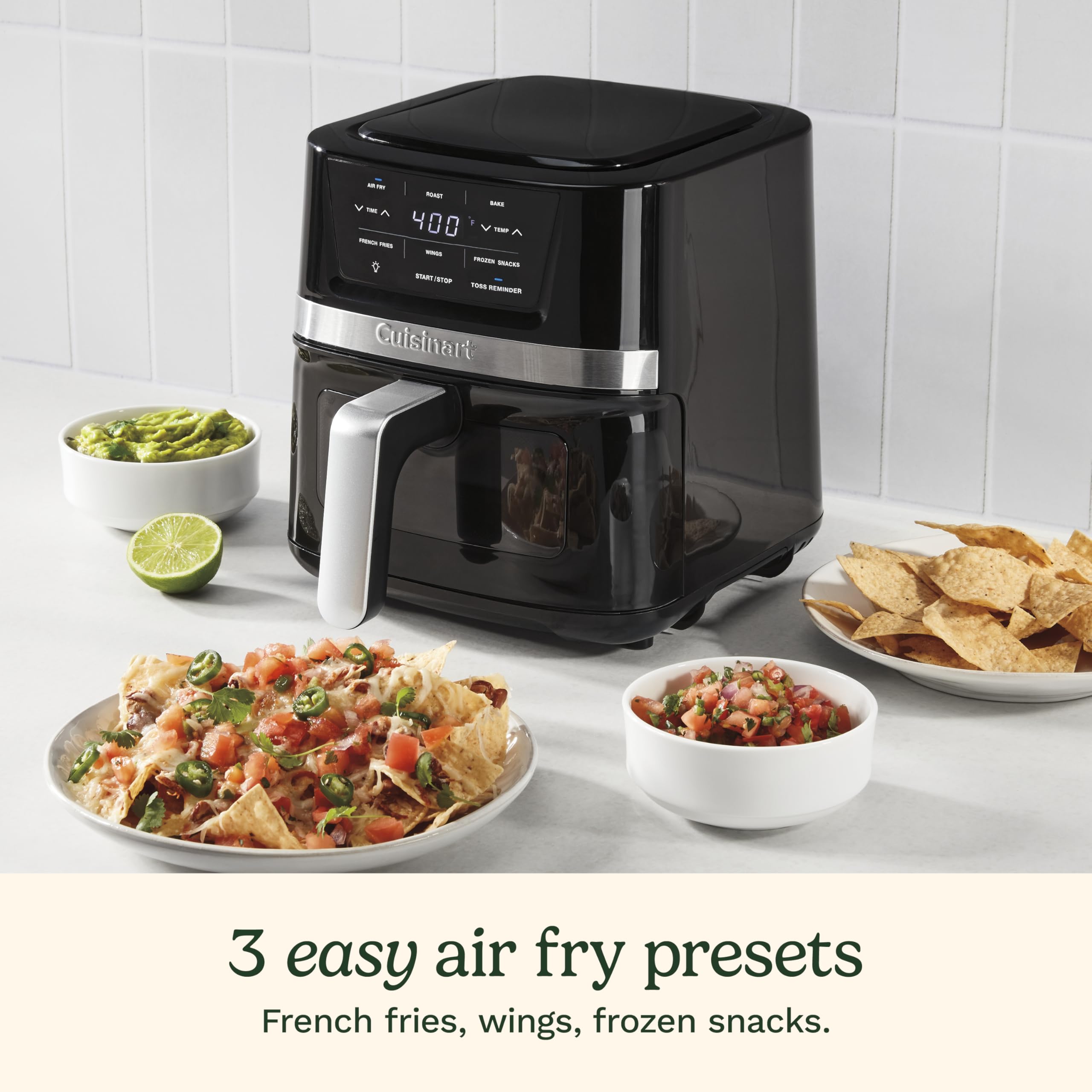 Foto 3 pulgar | Horno Air Fryer Cuisinart Air-80 2.6l Negro Acero Inoxidable - Venta Internacional