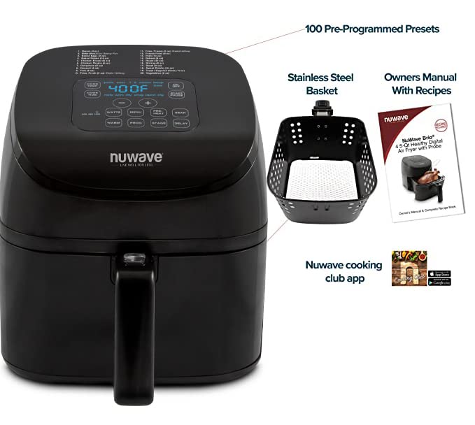 Foto 4 pulgar | Air Fryer Nuwave Brio 4.5l 100 Recetas Preprogramadas - Venta Internacional.