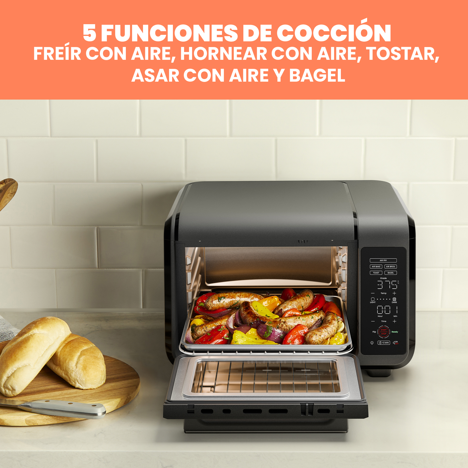 Foto 4 | Chefman - Easyair 15 Qt: Freidora De Aire Y Horno De Encimera