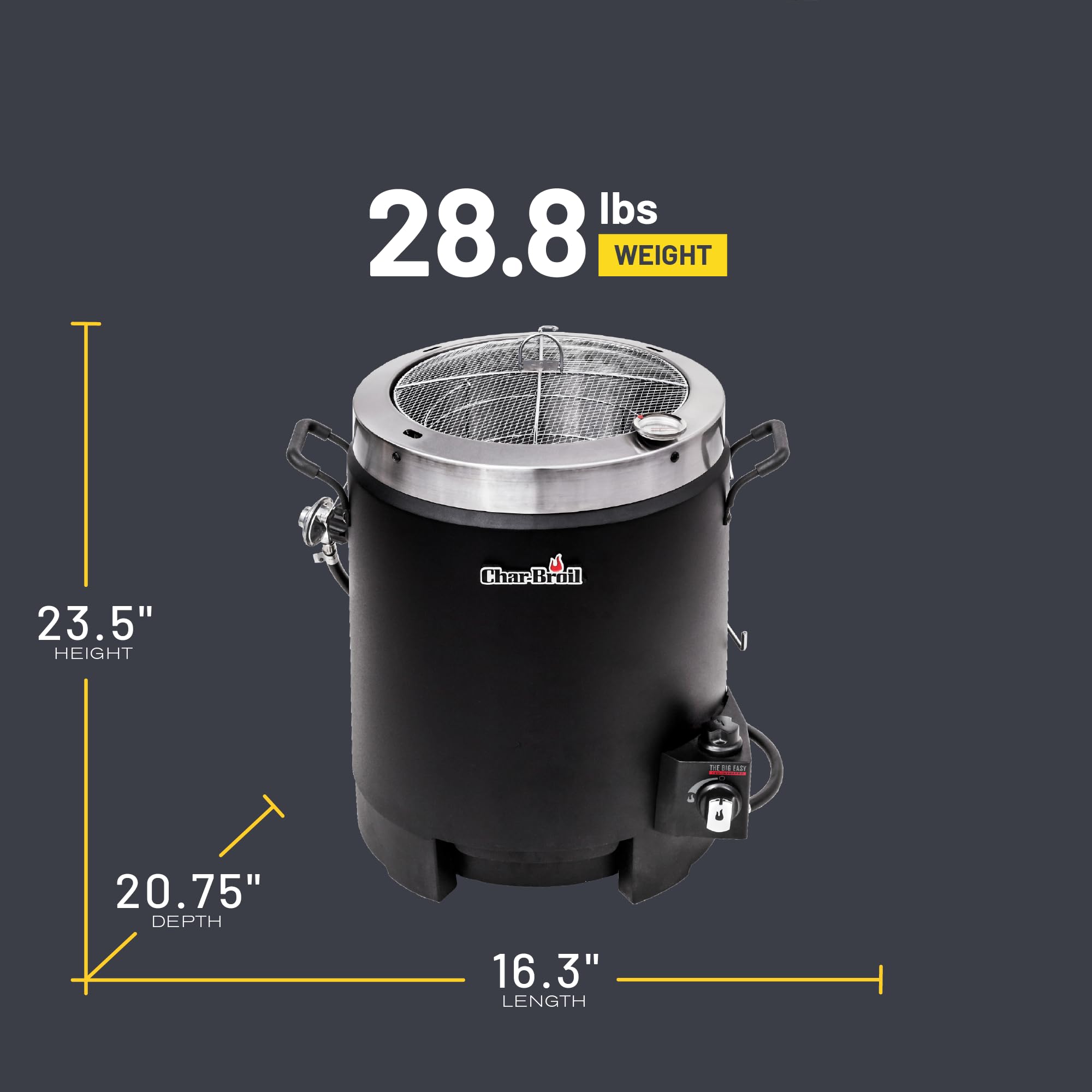 Foto 4 pulgar | Freidora De Pavo Char-broil The Big Easy Tru-infrared Negra - Venta Internacional.