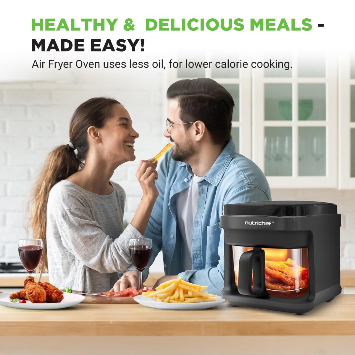 Foto 3 pulgar | Freidora de Aire Nutrichef de 1200 w-Venta Internacional