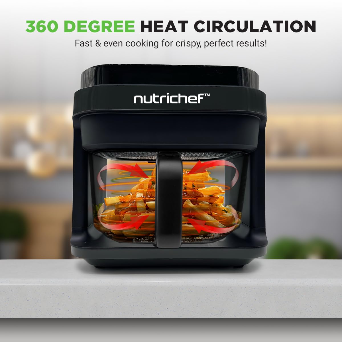 Foto 5 pulgar | Freidora de Aire Nutrichef de 1200 w-Venta Internacional