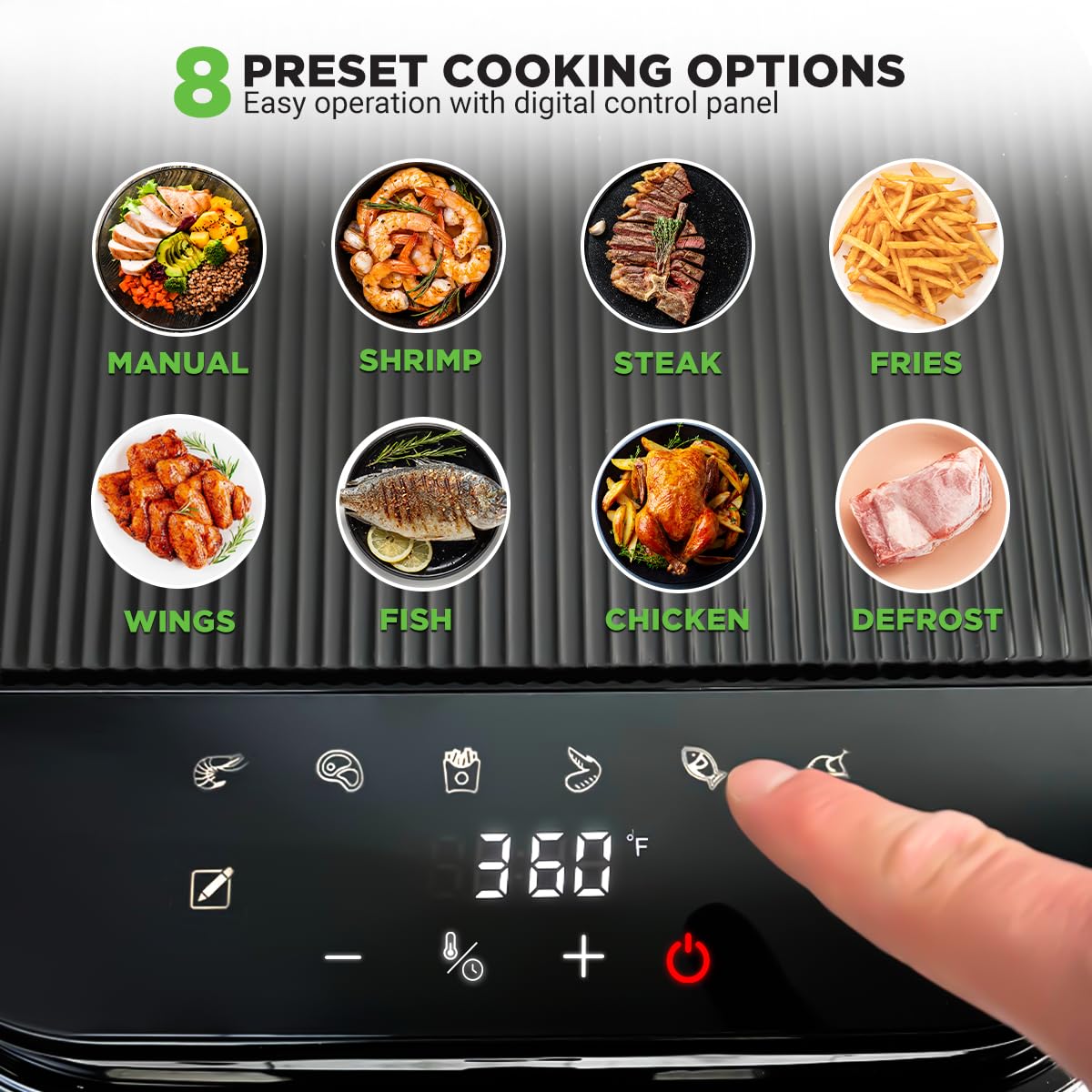 Foto 6 pulgar | Freidora de Aire Nutrichef de 1200 w-Venta Internacional
