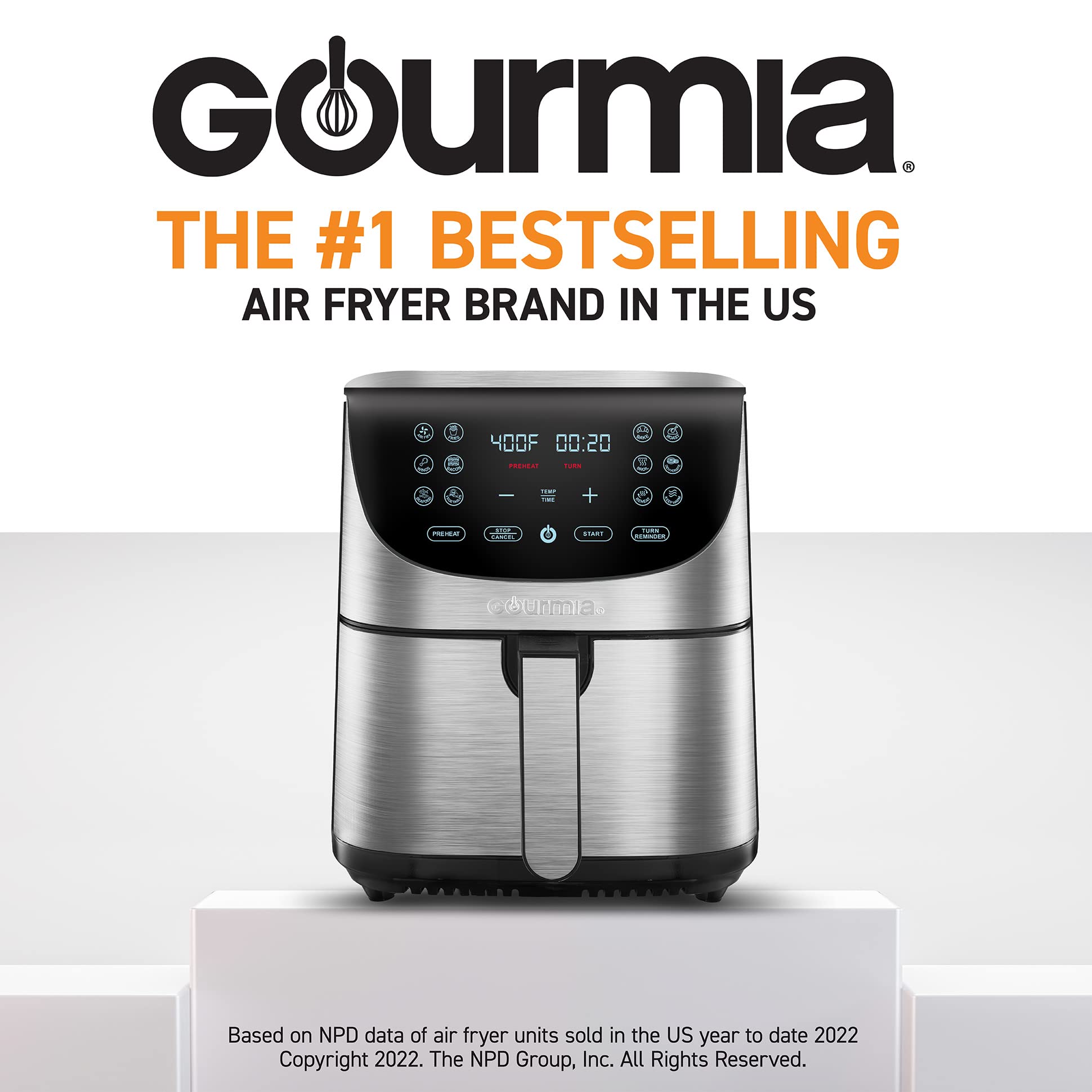 Foto 3 pulgar | Freidora de Aire Gourmia Gaf778 7 L 1700w 12 Presets Negro - Venta Internacional