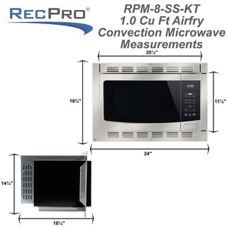Foto 5 | Microondas de Convección y Freidora de Aire RecPro RV 1.0 Pies Cúbicos 120V - Venta Internacional