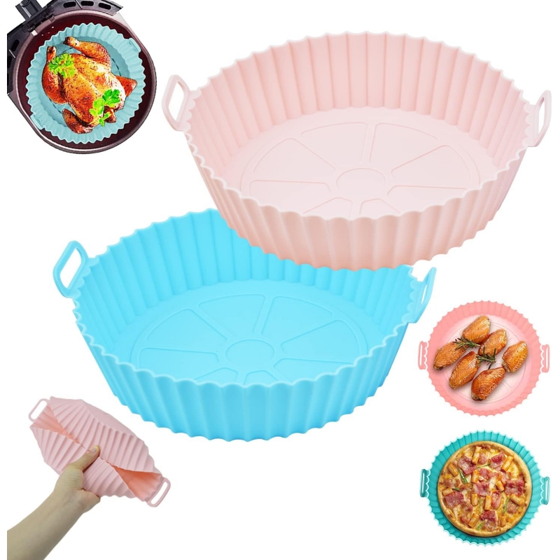 Foto 3 pulgar | Paquete de 2 Moldes de Silicona para Air Fryer de 3 Cuartos - Venta Internacional