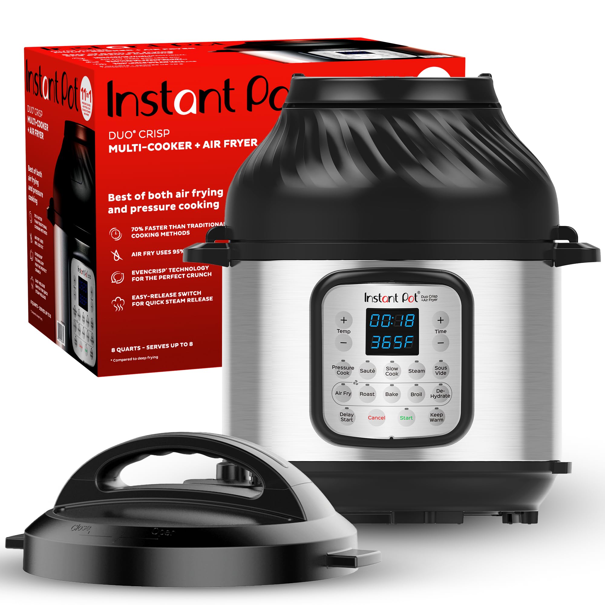 Foto 2 pulgar | Freidora y Olla a Presión Eléctrica Instant Pot Duo Crisp 11 en 1, 6 Litros - Venta Internacional