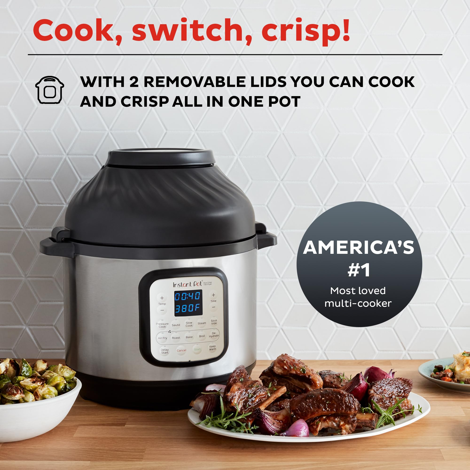 Foto 4 pulgar | Freidora y Olla a Presión Eléctrica Instant Pot Duo Crisp 11 en 1, 6 Litros - Venta Internacional