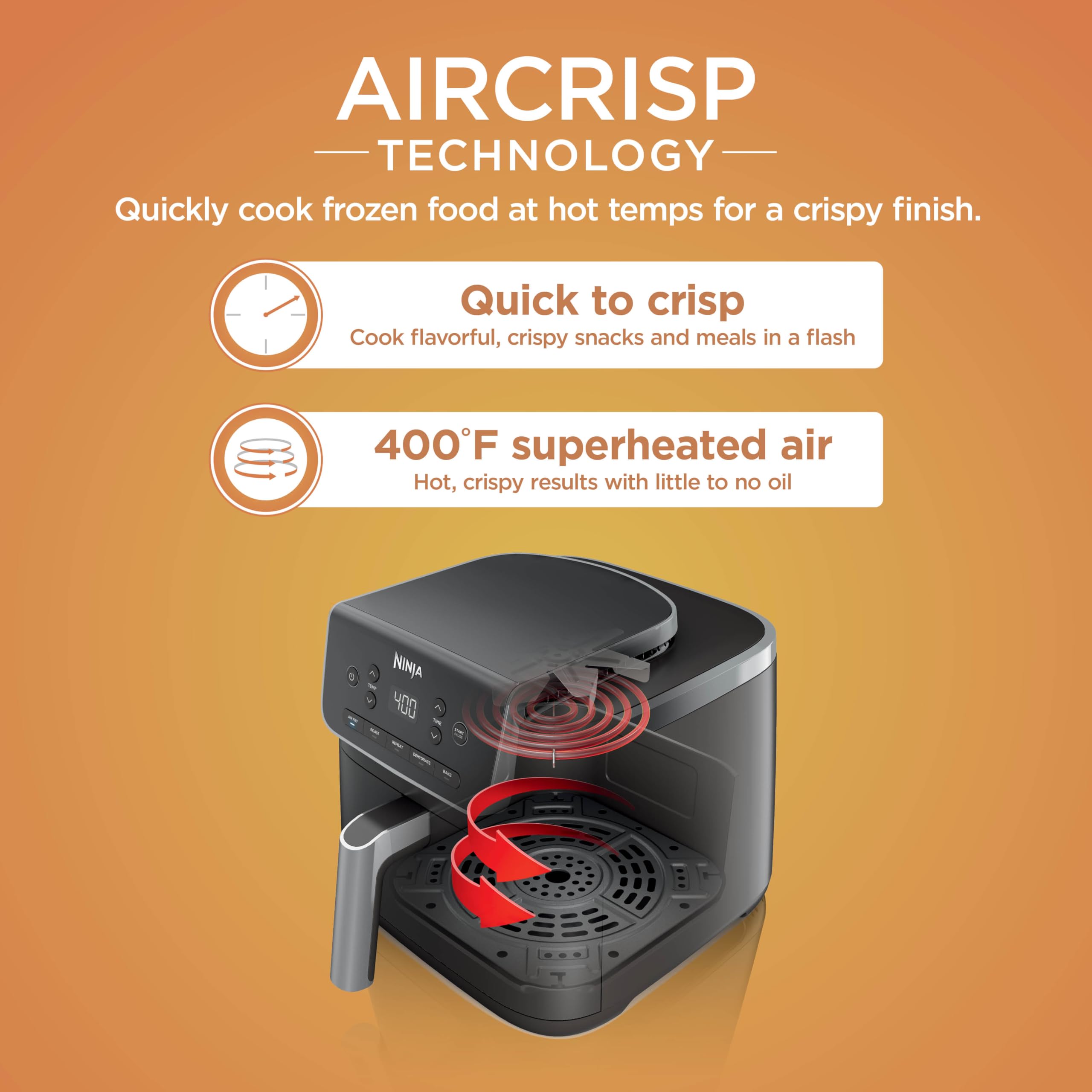 Foto 2 | Air Fryer Ninja Pro 5 en 1, 5 Litros Gris Af142 - Venta Internacional