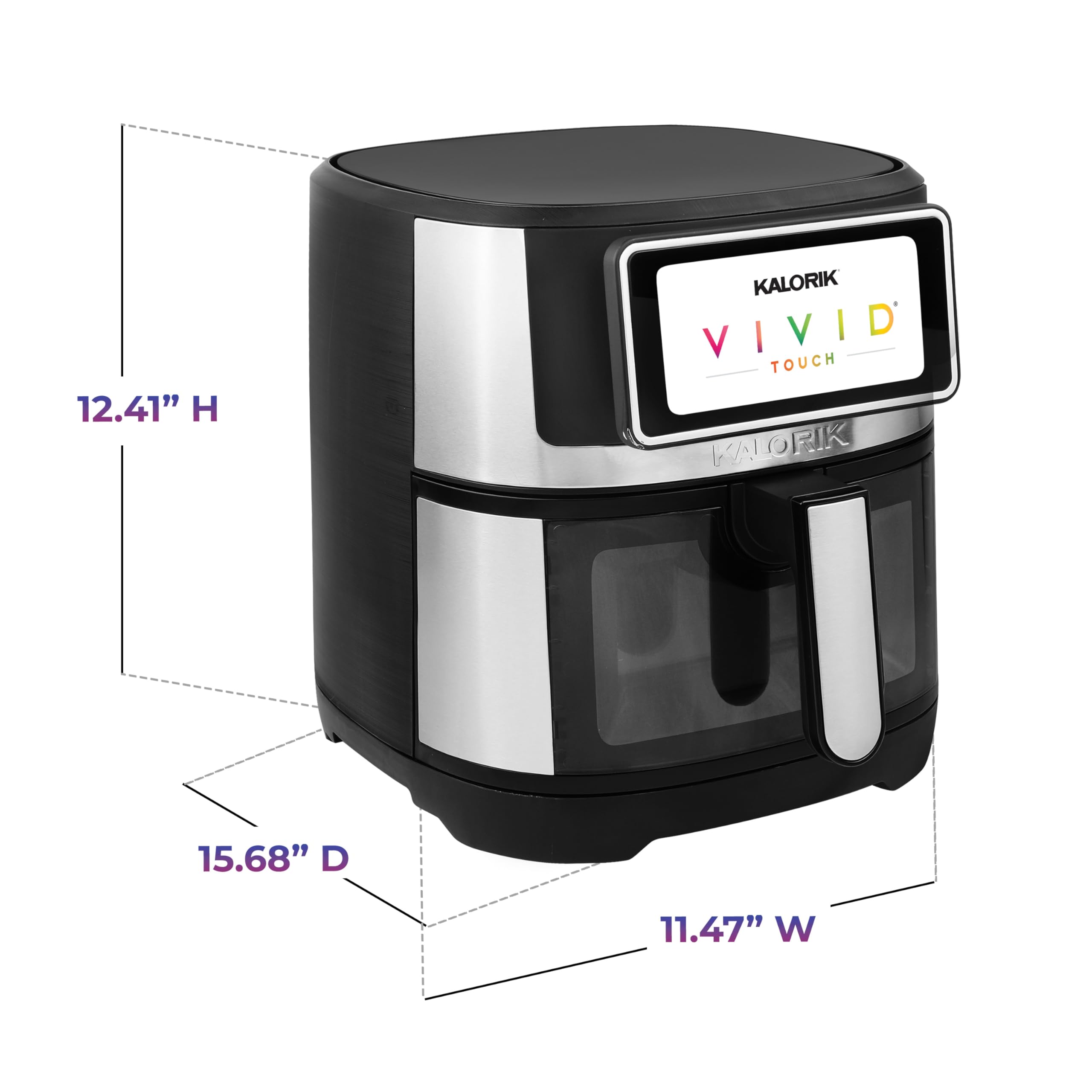 Foto 7 pulgar | Freidora Kalorik Vivid Touch Series 5l 1500w De Acero Inoxidable - Venta Internacional.
