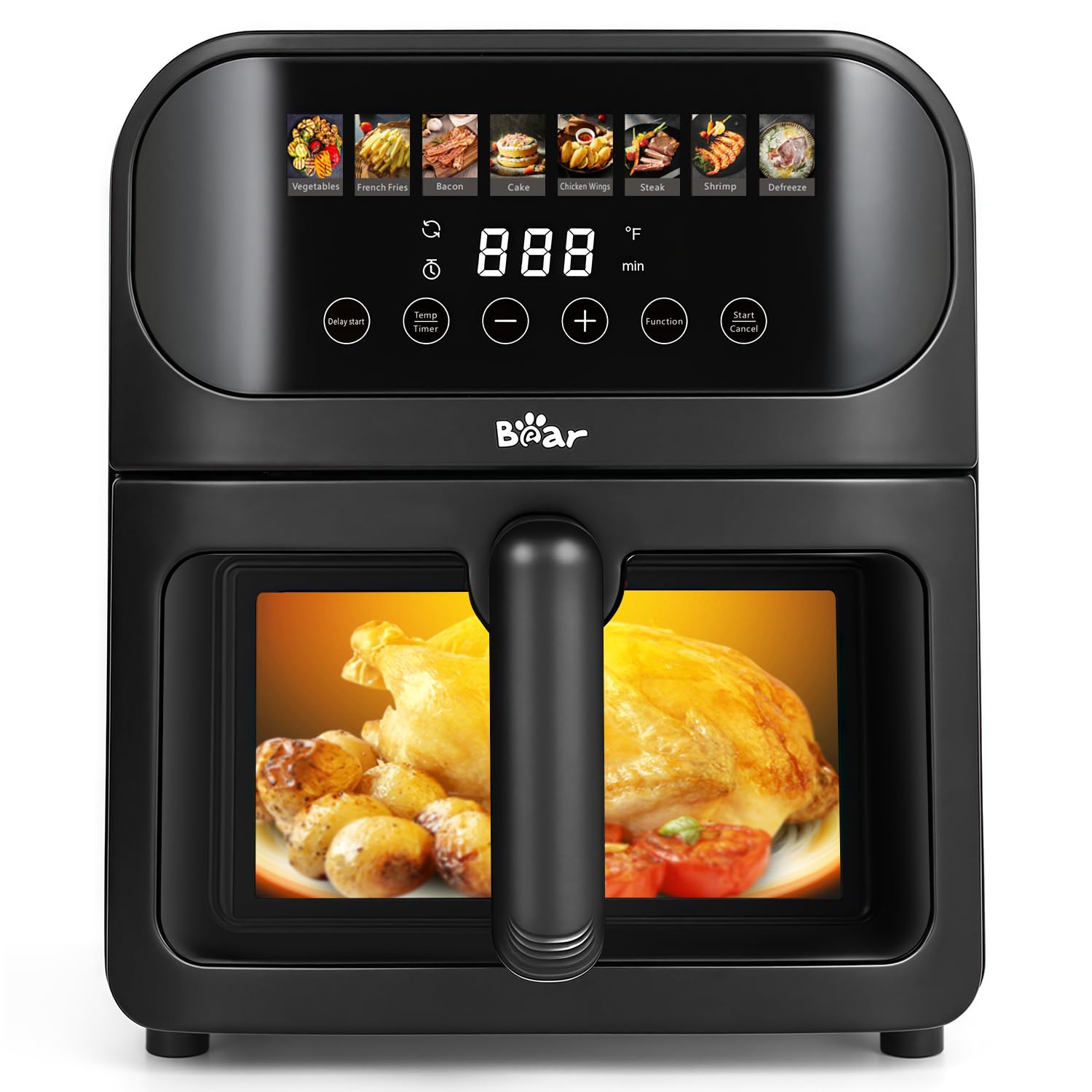 Air Fryer Bear 6.4 L 8 en 1 Ajustable con Libro de Cocina - Venta Internacional