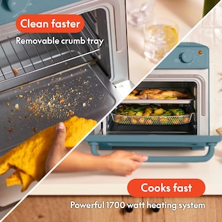 Foto 3 | Horno Tostador Air Fry Bella Air Fry 7 Preset 1700 W 30 L Surf - Venta Internacional
