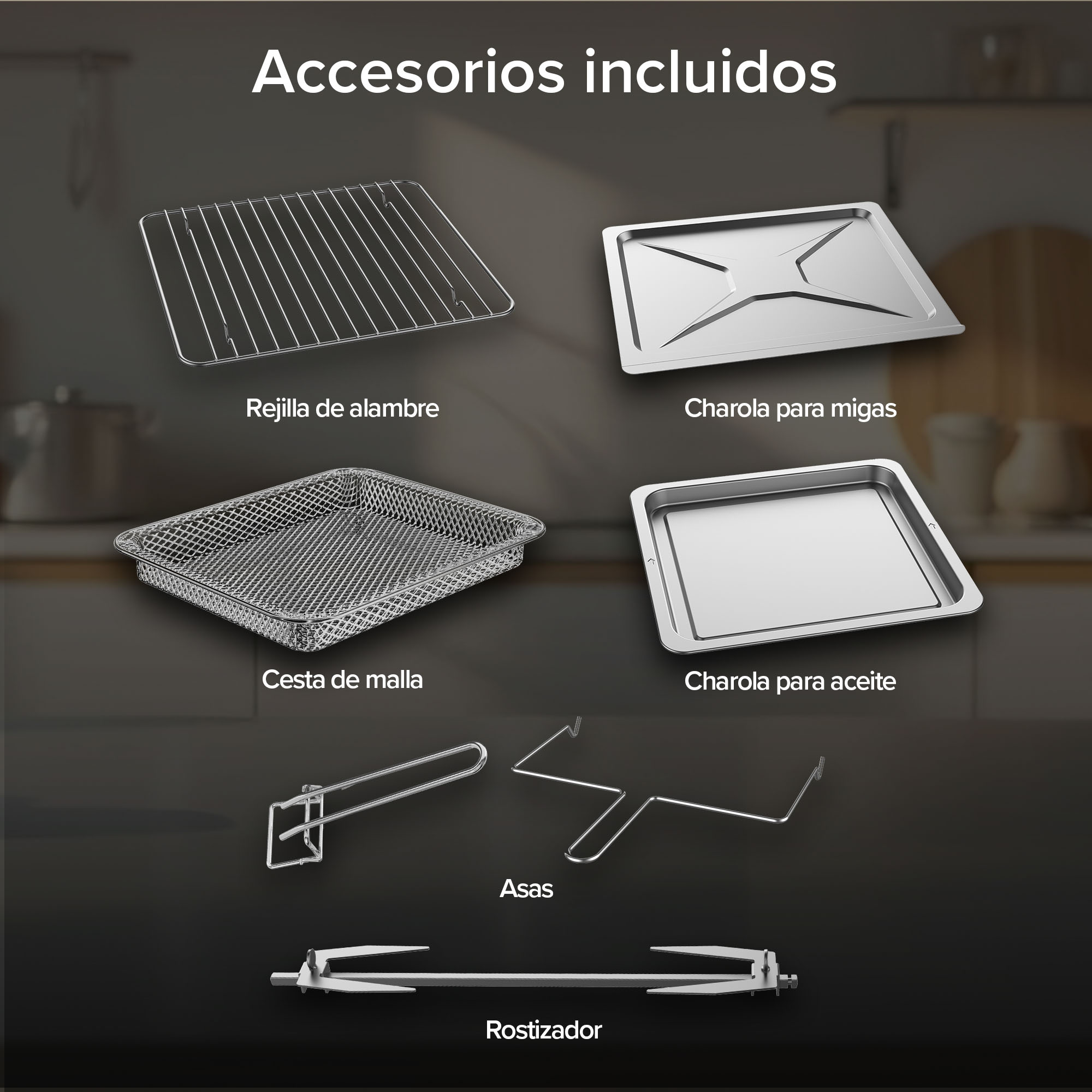 Foto 9 pulgar | Freidora de Aire y Horno Tostador Convección Avera 24 L Hpf01 Gris