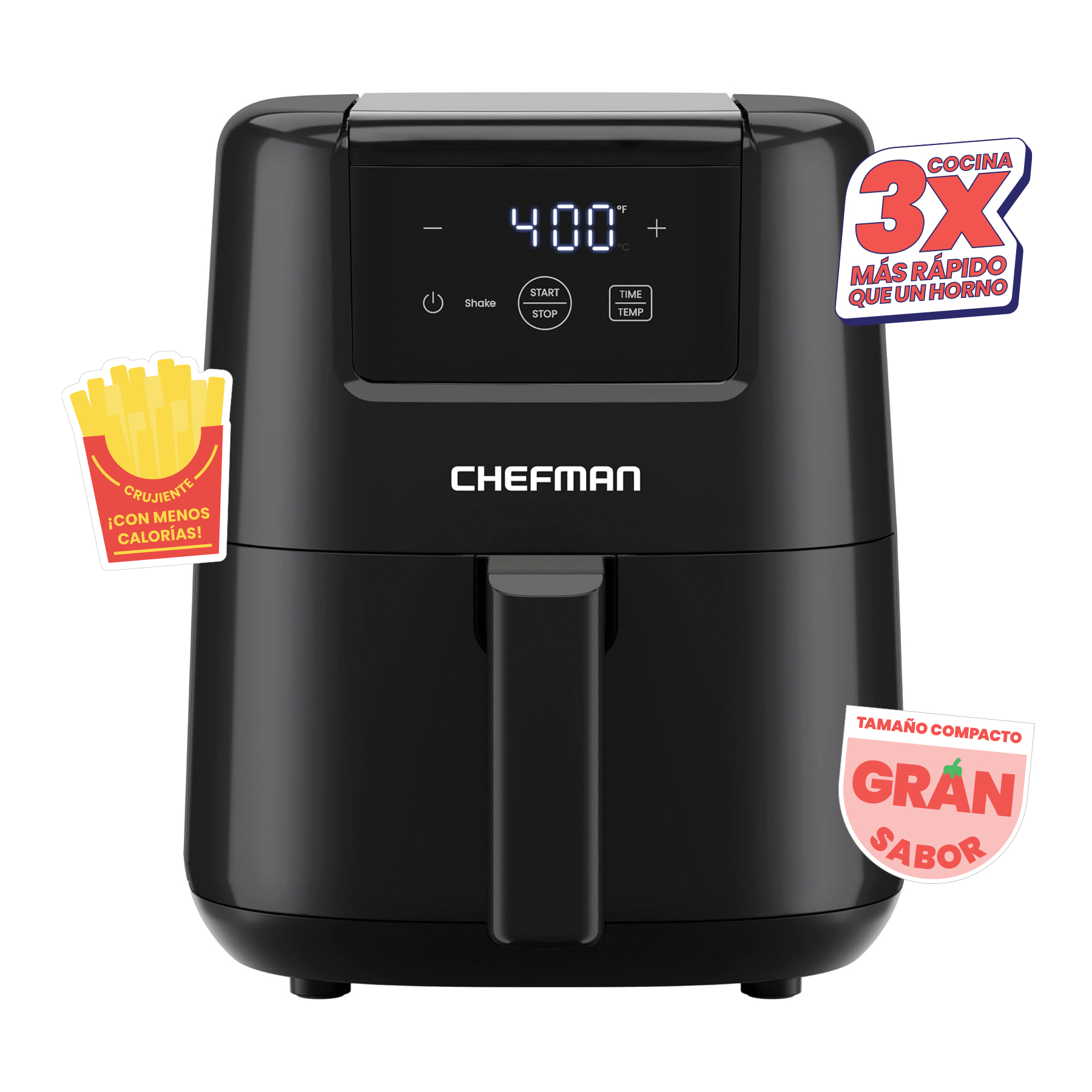 Foto 1 | Mini Freidora Chefman Digital Negro