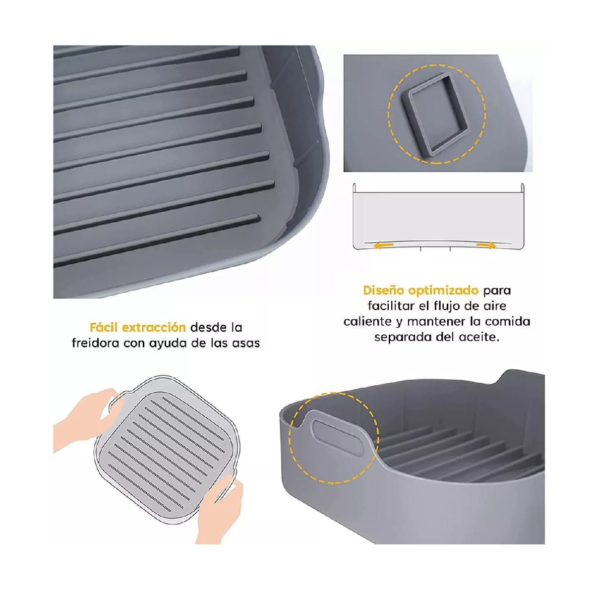 Foto 4 pulgar | Molde de Silicona Reutilizable Lab.G para Freidora con Accesorios