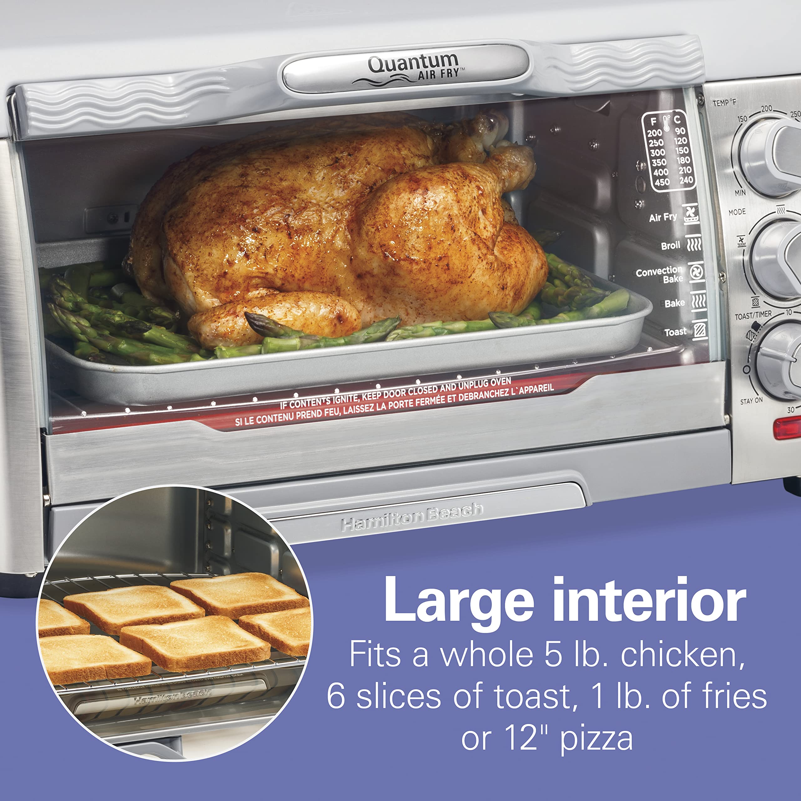 Foto 5 pulgar | Combinación de Horno Tostador y Freidora Hamilton Beach Quantum - Venta Internacional