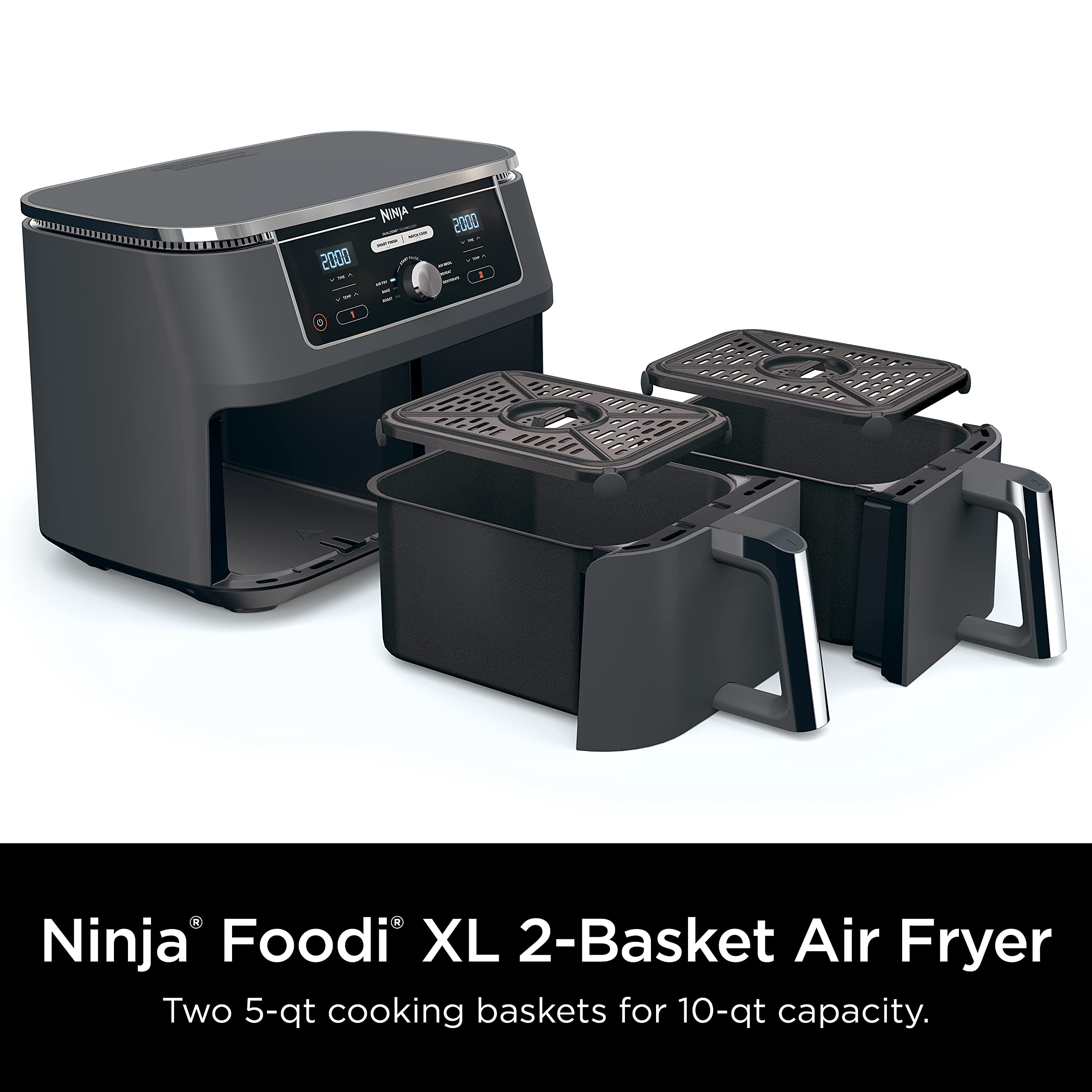 Foto 7 pulgar | Freidora Ninja Dz401 Foodi 6 en 1 Dualzone Xl Gris - Venta Internacional