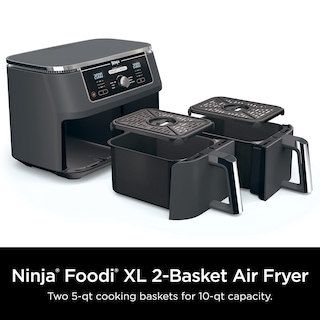 Foto 6 | Freidora Ninja Dz401 Foodi 6 en 1 Dualzone Xl Gris - Venta Internacional