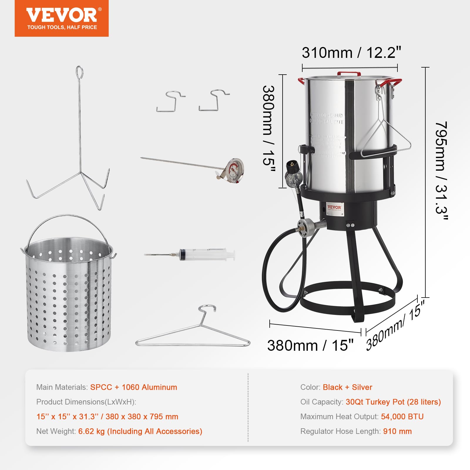 Foto 7 | Freidora Vevor 30 L-Venta Internacional