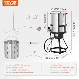 Foto 7 | Freidora Vevor 30 L-Venta Internacional
