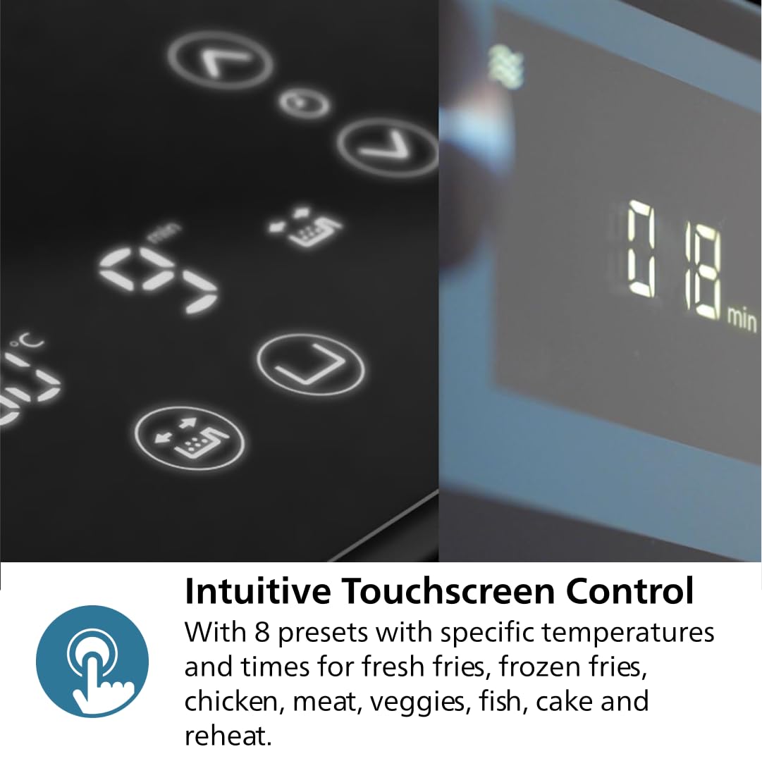 Foto 6 pulgar | Freidora Philips Serie 3000 Con Doble Cesta, 9,5 L, Color Negro - Venta Internacional.