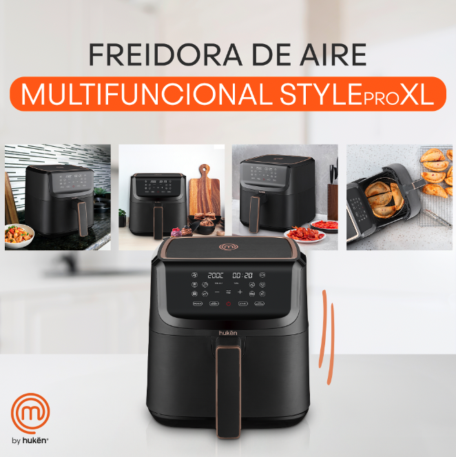 Foto 4 pulgar | Freidora De Aire Multifuncional Stylepro 8l Masterchef By Huken Mk-af-8dtv2 Negro Touch