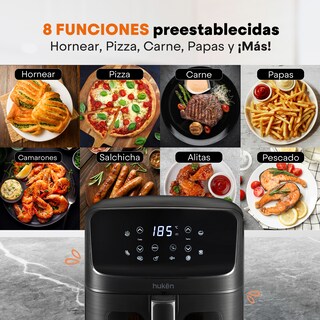 Foto 4 | Freidora De Aire Multifuncional Ligth-view 4.5l Masterchef By Huken Mk-af-45black Negro Matte