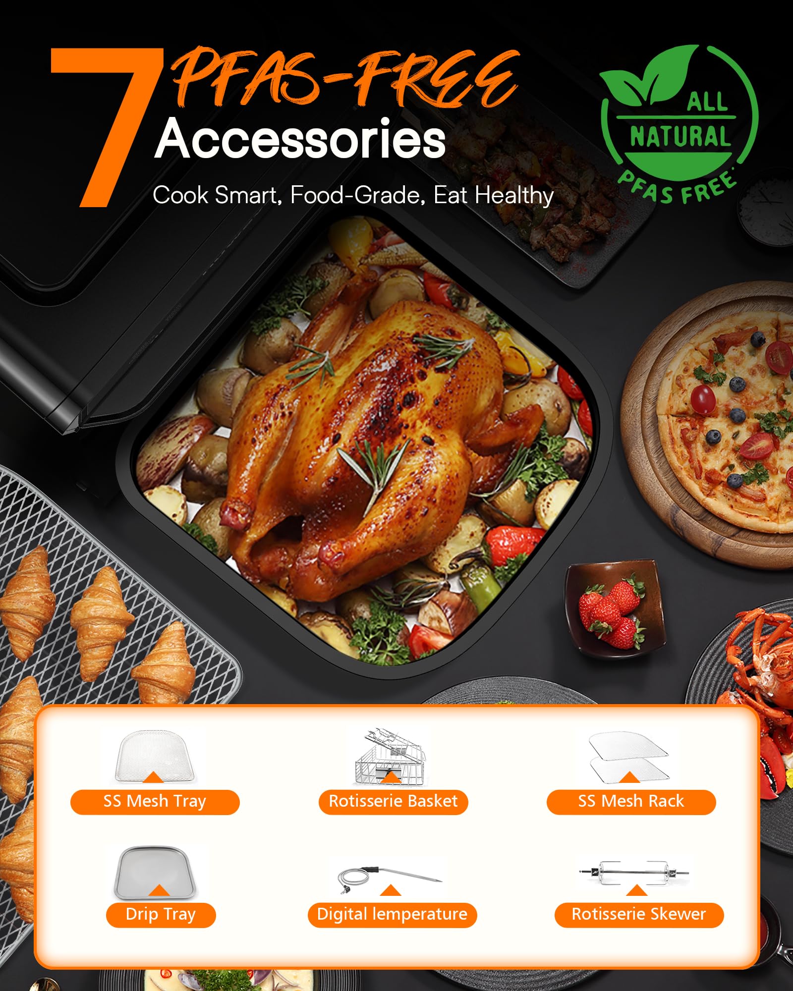 Foto 7 | Kit Air Fryer, Horno Tostador Y Asador Nuwave Brio De 15,5 Cuartos De Galón - Venta Internacional.